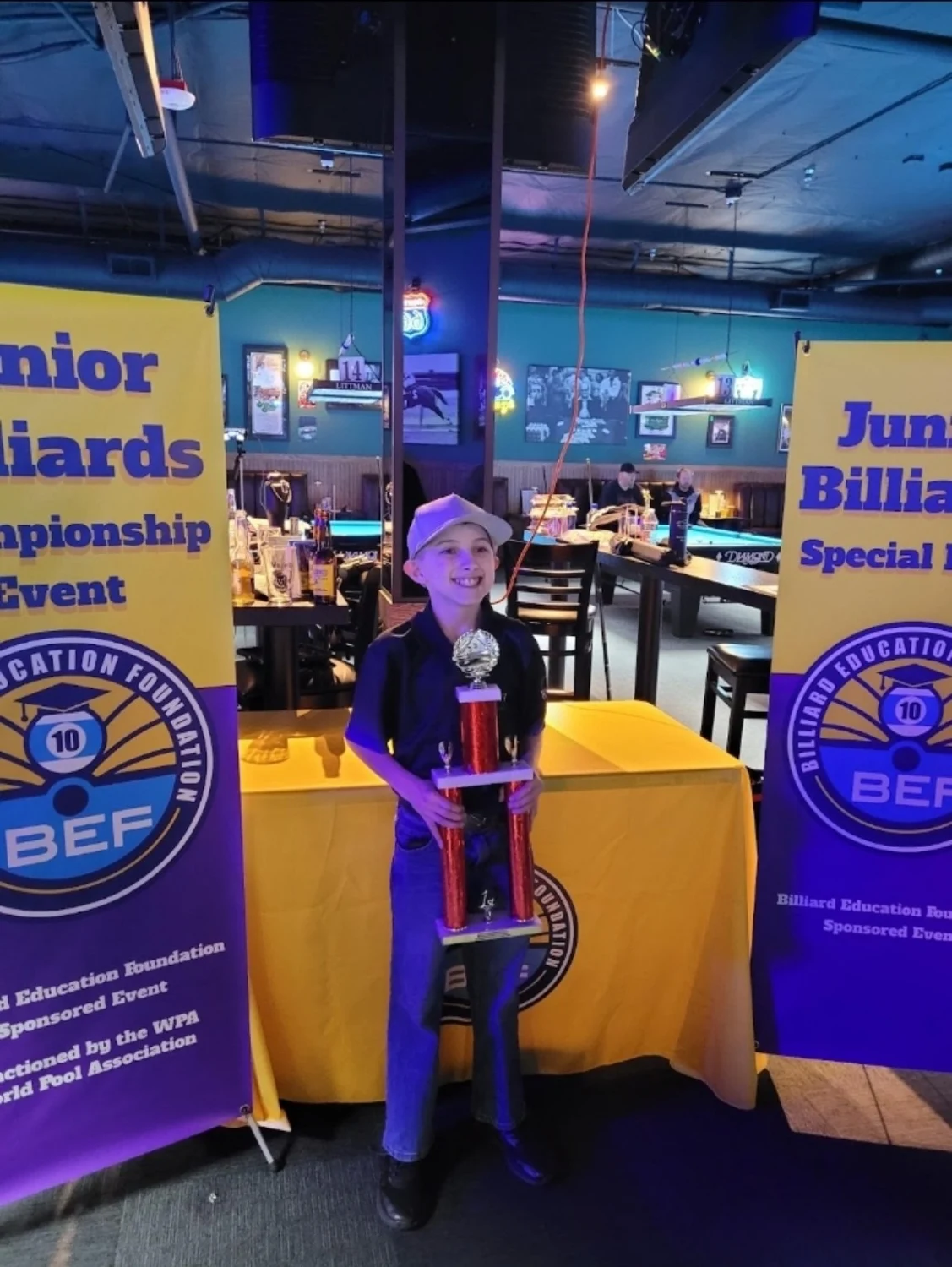Austin with his BEF Las Vegas trophy